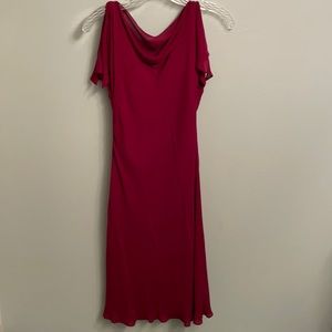 Talbots petite bias cut burgundy dress